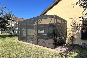 Half mansard screen enclosure by East Coast Aluminum
